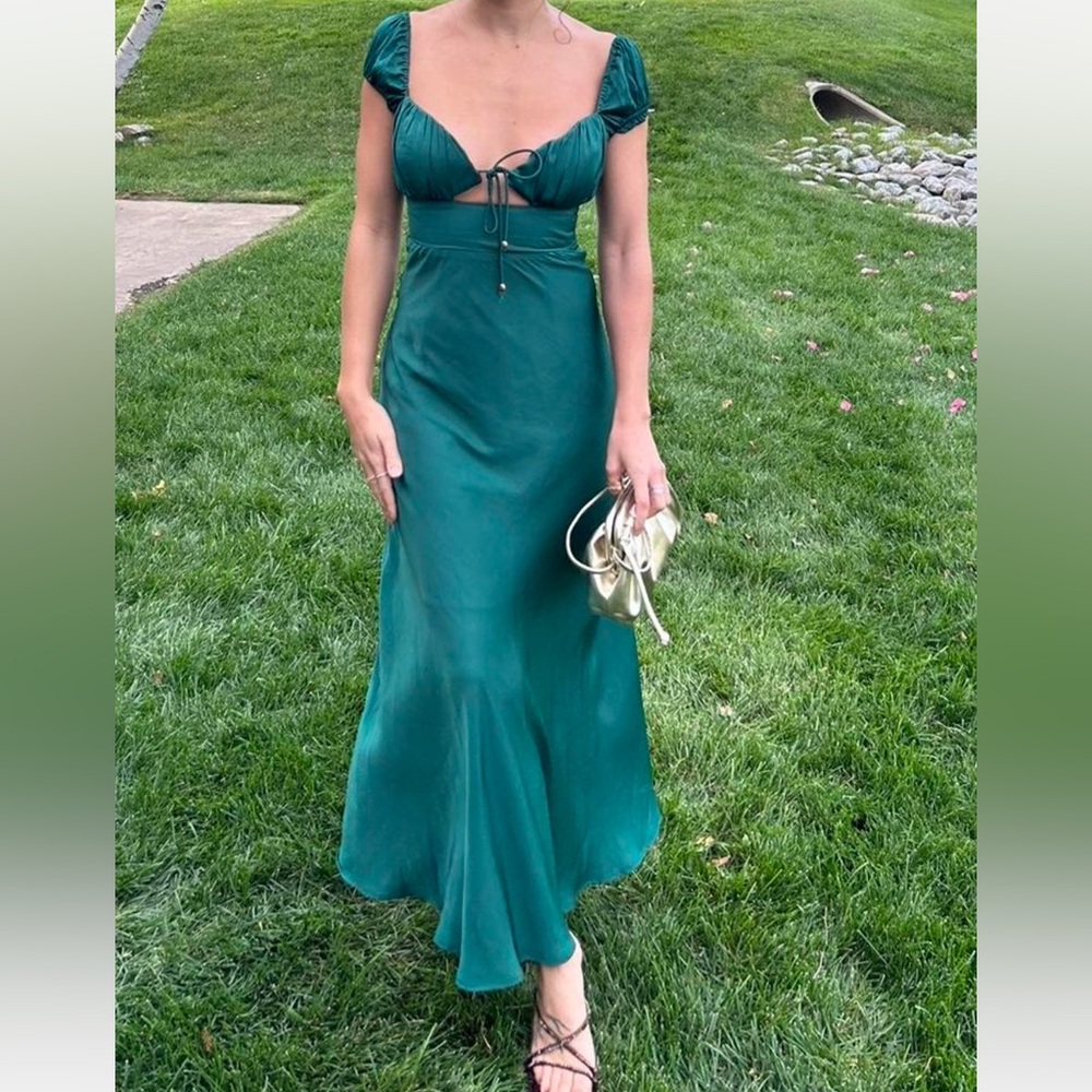 Emerald Cutout Maxi Dress - Women